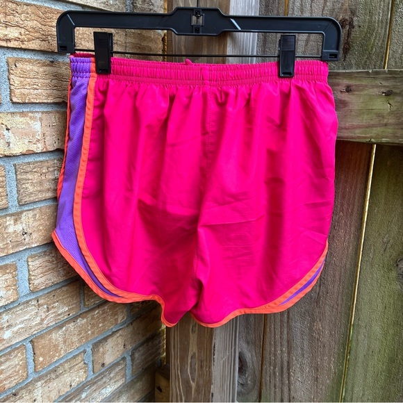 Nike Women's Vibrant Pink and Orange Athletic Shorts - Picture 3 of 6